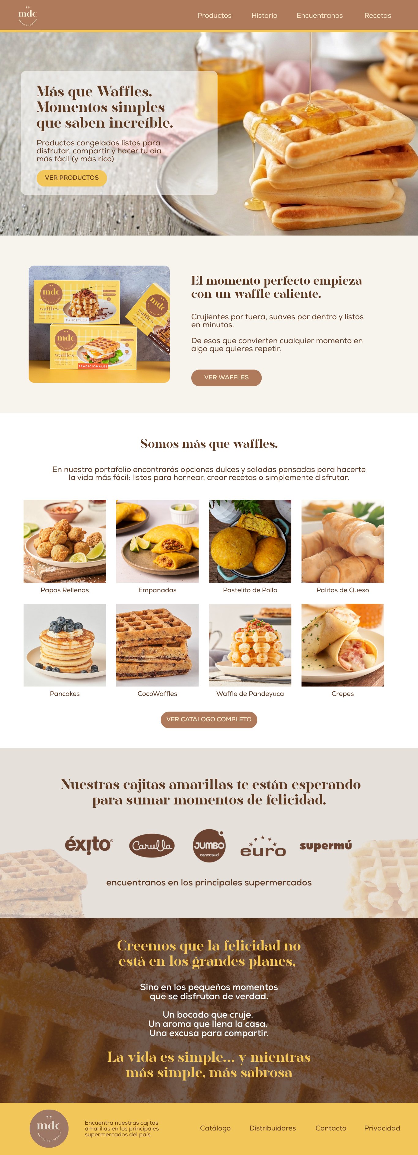 Mantel de Cuadros website design