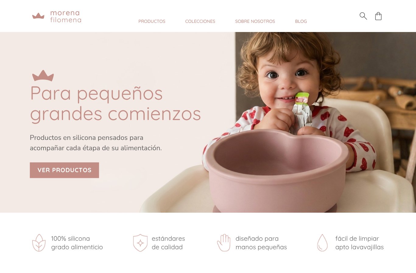 Morena Filomena website homepage