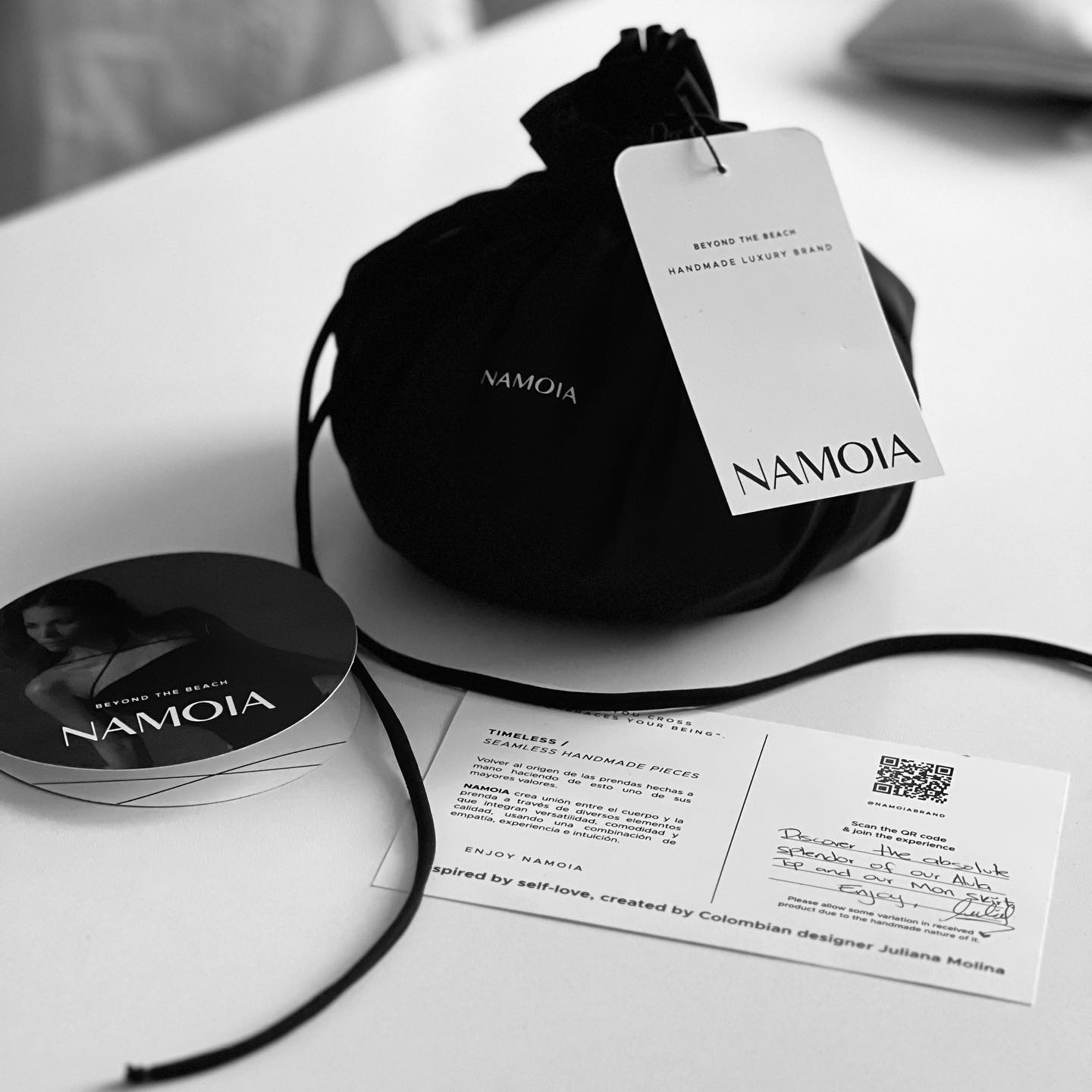 Namoia packaging and brand collateral